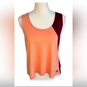 Adidas Maroon and Orange Tank Size L